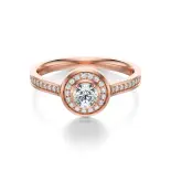 Pierścionek z różowego złota z diamentami AJPZ_109